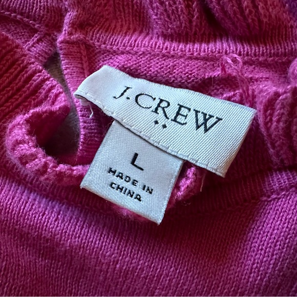 J. Crew Pink Ruffle Neck Sweater - Picture 4 of 4